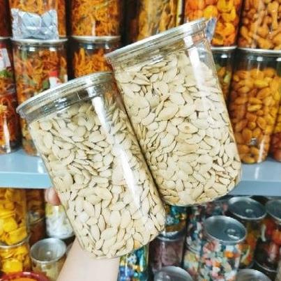 (SALE GIA GOC) Hạt bí trắng lon 250g, bùi bùi béo béo, ăn vặt dịp Tết