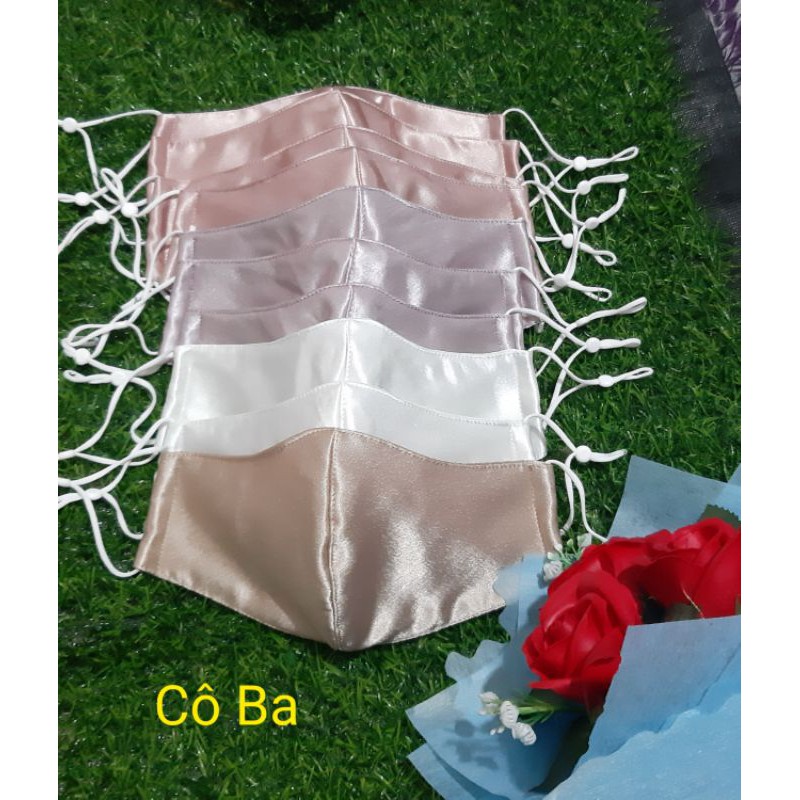 Combo khẩu trang kèm cột tóc
