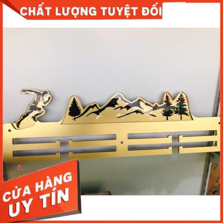 Giá treo huy chương điền kinh phối phong cảnh. Kt 58x17