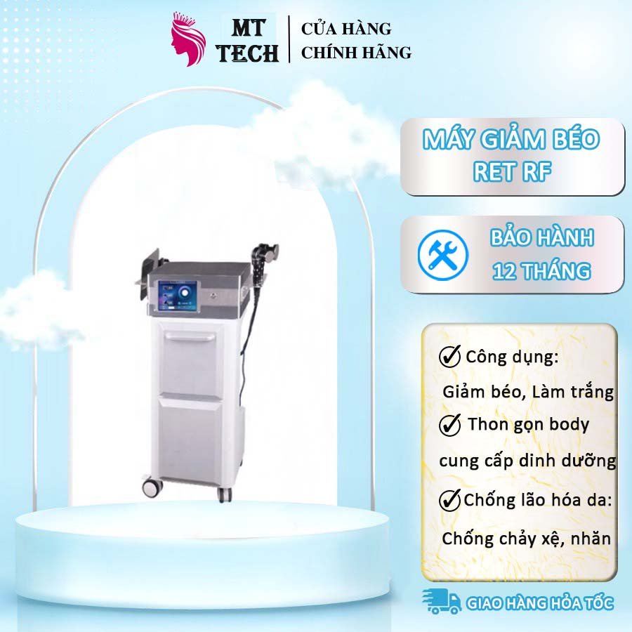 [Bảo Hành 24 Tháng] Máy Giảm Béo Ret RF Thon Gọn Bụng Đánh Tán Mỡ,