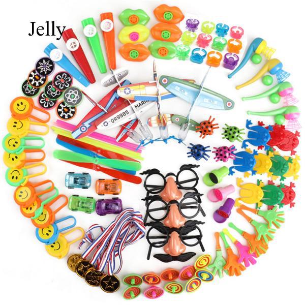 100PCS Assorted Kids Favor Prizes Toy Set for Classrooms Carnivals Party J629