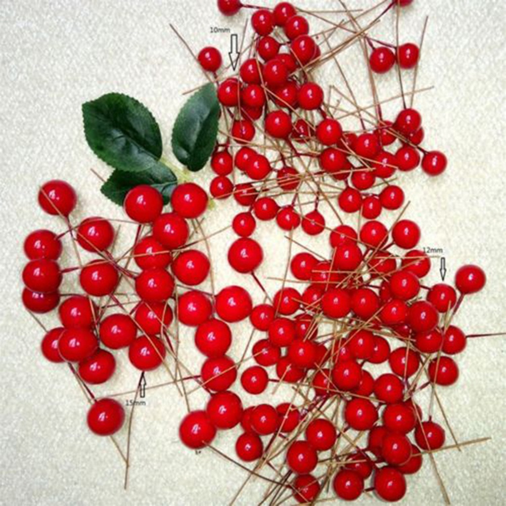 Set 100 Quả Mọng Nhân Tạo Bằng Xốp Trang Trí Giáng Sinh