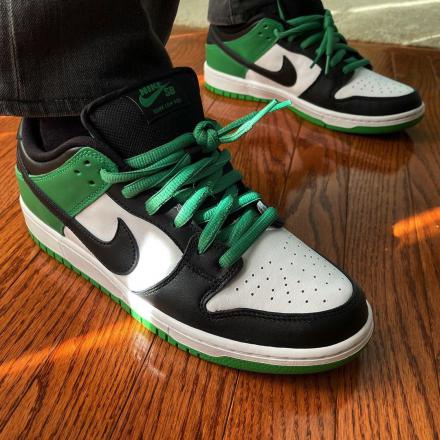 (AUTHENTIC 100%) Giày Nike SB Dunk Low Pro "Celtics" Classic Green / Black-White-Classic Green (BQ6817-302)