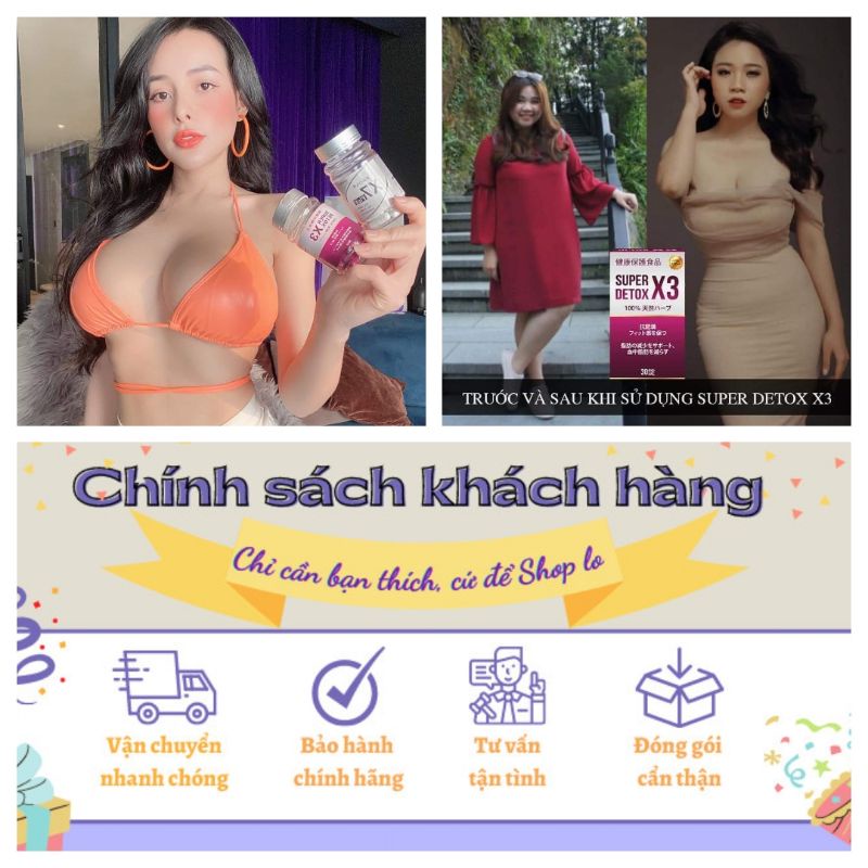 Giảm Cân SUPER DETOX X3 Hàng Chính Hãng