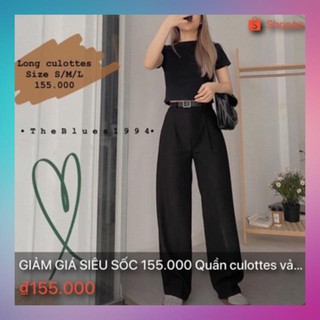 SIÊU SALE Quần culottes vải tây suông siêu hack chân sale