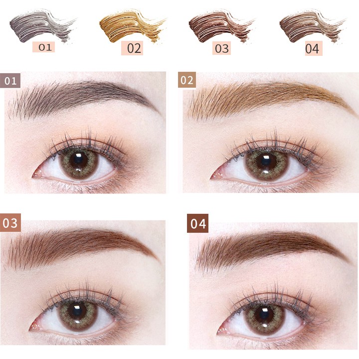 Mascara chuốt lông mày Chioture Eyebrow Dye cọ siêu mảnh chống thấm nước lâu trôi 4.5g