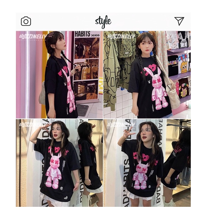 Áo phông nelly heybig sale (có sẵn) 19 thỏ hồng chữ nhật