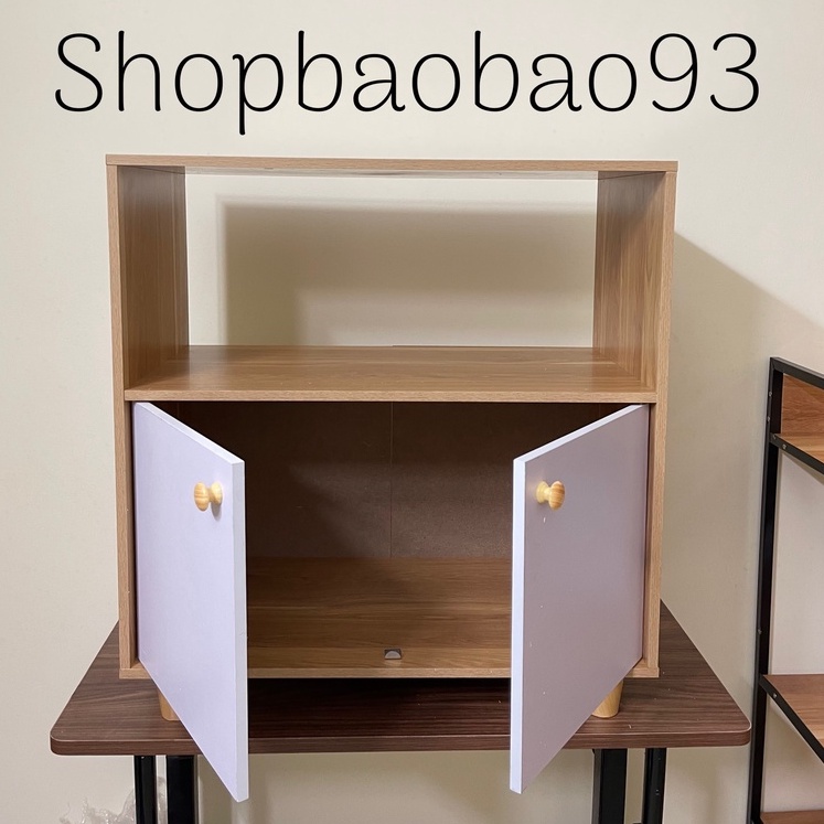 Tủ kệ nhà bếp để lò vi sóng đa năng có kệ hiện đại , kệ bếp có ngăn tủ chân gỗ HM01
