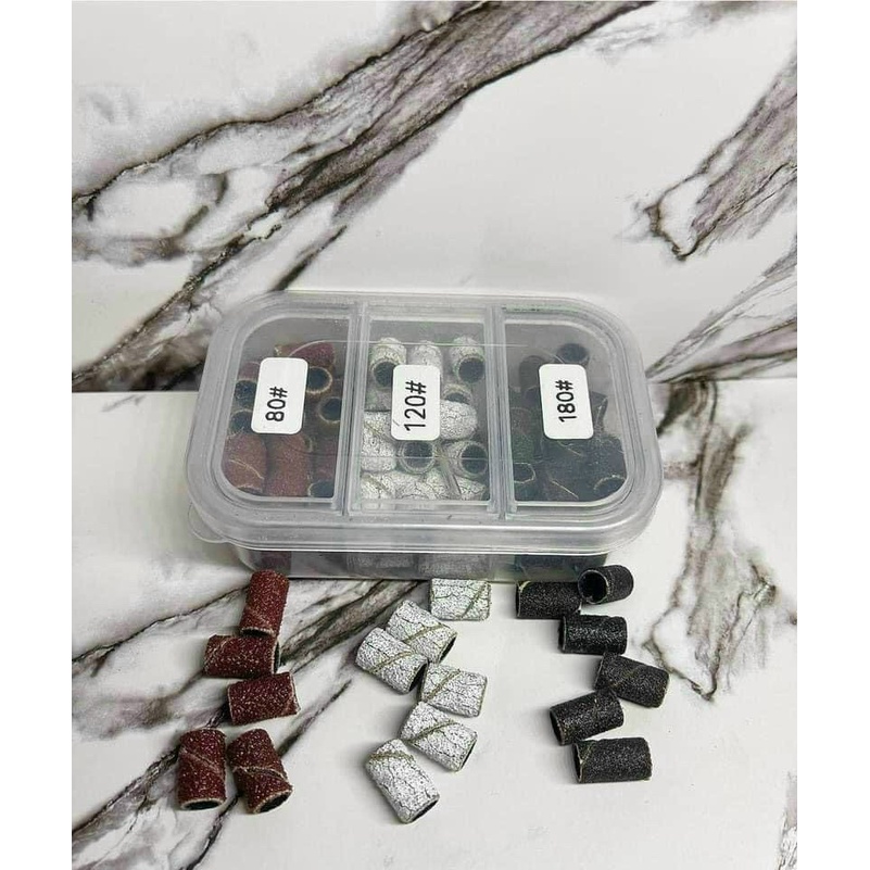 Đầu Mài Nhám Mịn Hộp Giấy Nhám Máy Mài Móng Nail [ Tặng Đầu Mài ] manh219