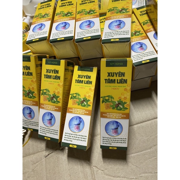 Xịt họng keo ong xanh Xuyên Tâm Liên nano và sủi xuyên tâm liên 20 viên
