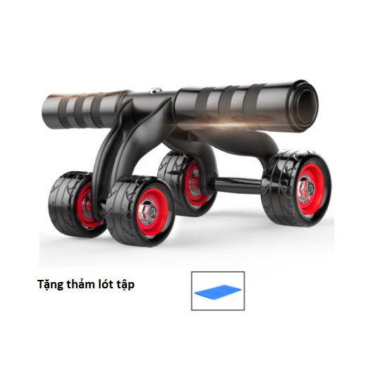 Combo Con lăn tập cơ bụng + thảm lót và dụng cụ tập cơ bụng đa năng - tập GYM tại nhà