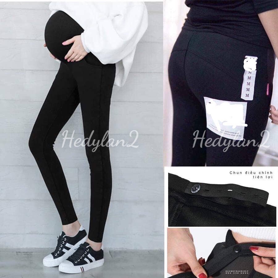 Quần Legging Bầu nâng mông hàng đẹp có đáp và chun chỉnh bụng ASOS