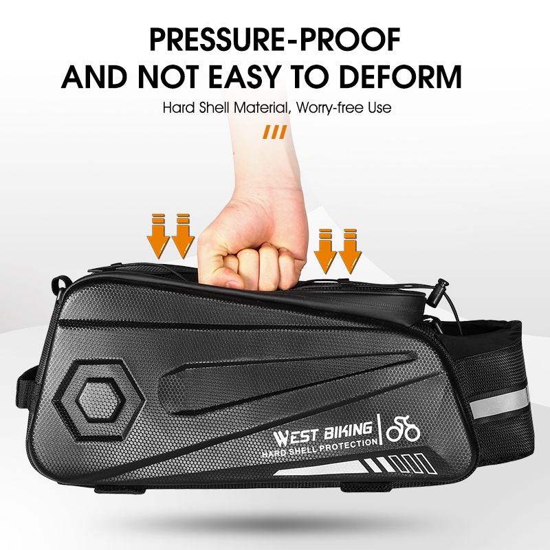 Túi WEST BIKING bằng EVA cứng dùng để đựng đồ gắn yên sau xe đạp chống thấm nước tiện dụng cho xe đạp leo núi