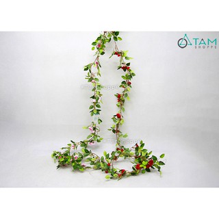 Dây lá hoa tường vy trang trí dài 175cm TTTM