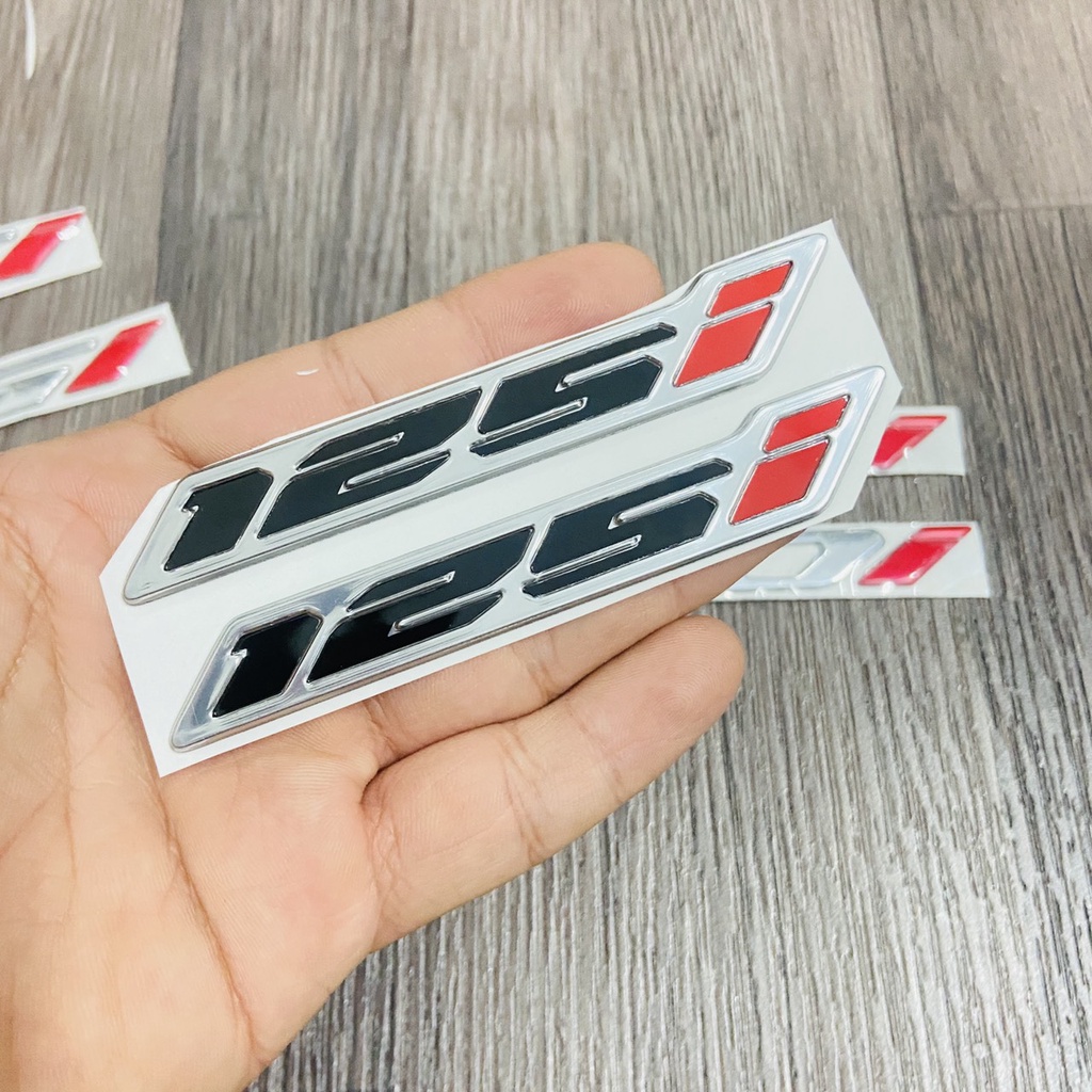 Bộ tem chữ WAVE kèm số 125i dán dàn áo xe WAVE 125i, FUTURE 125i, FU LED hàng linh kiện thay thế