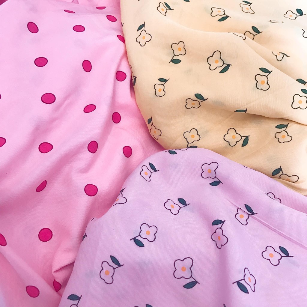 vải đũi lạnh hoa 4 cánh