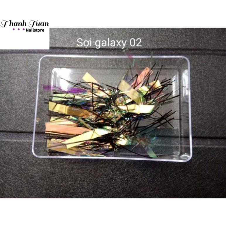 Chùm sợi galaxy óng ánh trang trí móng  - Phụ kiện đồ nail