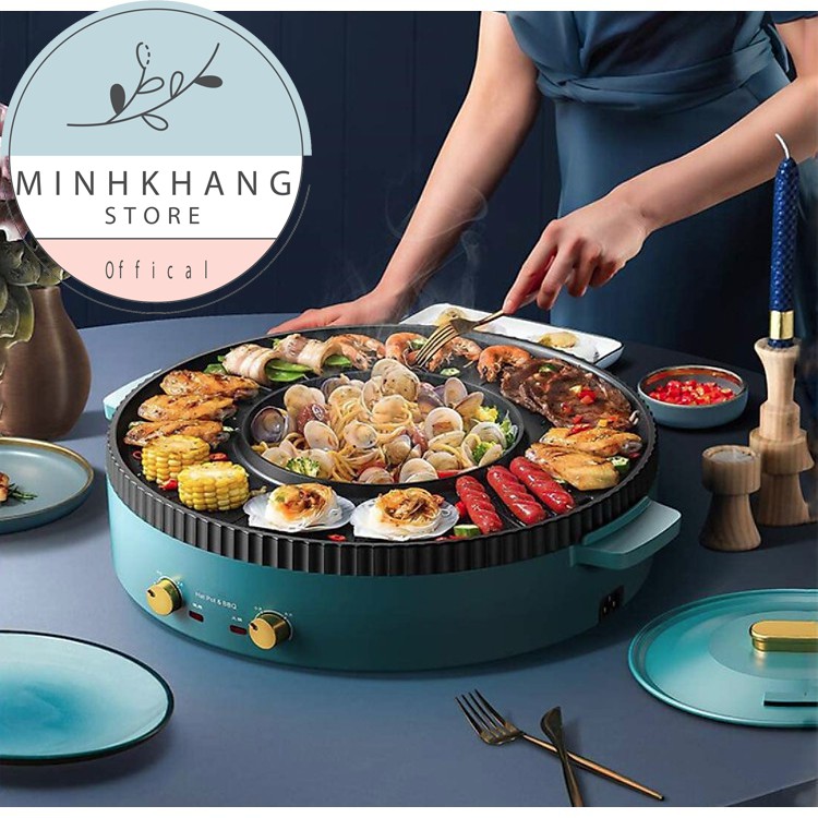 Nồi lẩu nướng đa năng tròn loại to, nhỏ, thích hợp dùng trong bữa ăn, bữa tiệc tại gia ,đơn giản, gọn nhẹ, dễ dùng | BigBuy360 - bigbuy360.vn