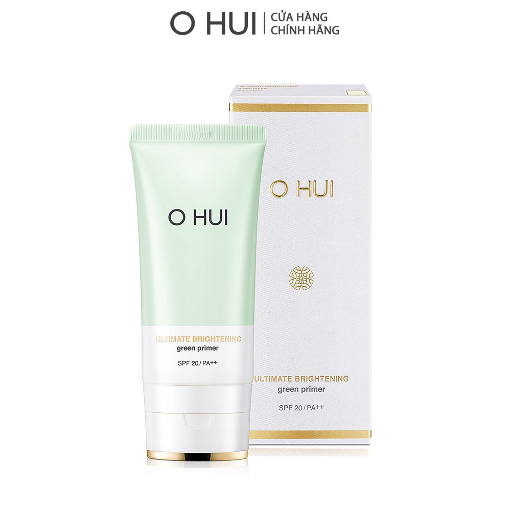 [Mã COSOS3 giảm 10%]Kem lót nâng tông che phủ vết mụn ửng đỏ OHUI Ultimate Brightening Green Primer 45ml