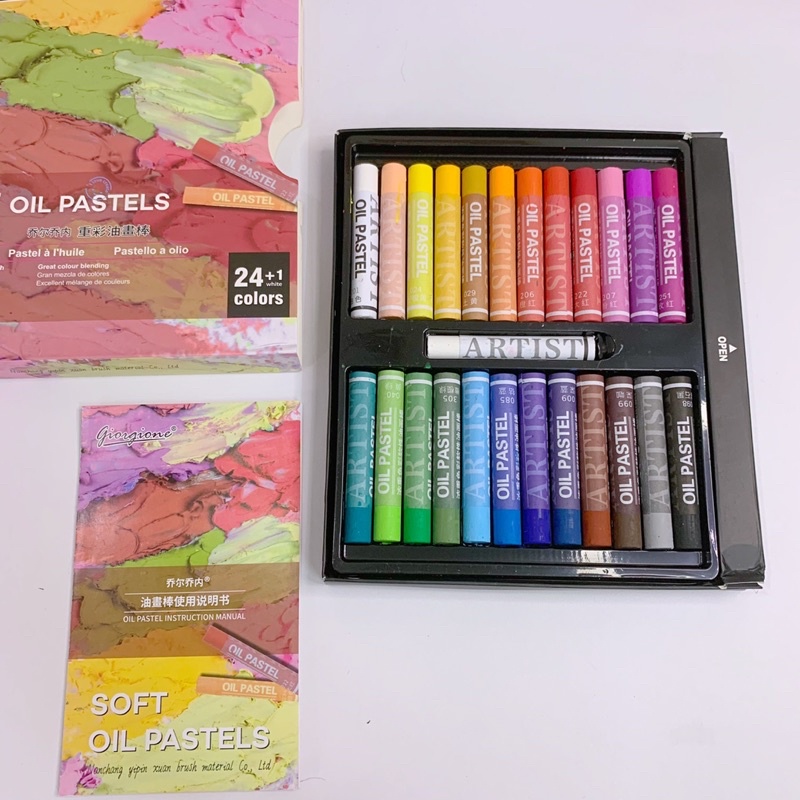 [t15l11] Màu Sáp dầu Giorgione 12/24/36/48 Soft Oil Pastels Hạng Hoạ Sĩ