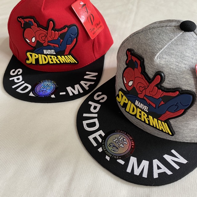 NÓN HIPHOP SPIDER MAN ÉP NHỰA CHO BÉ TRAI 2-6 TUỔI