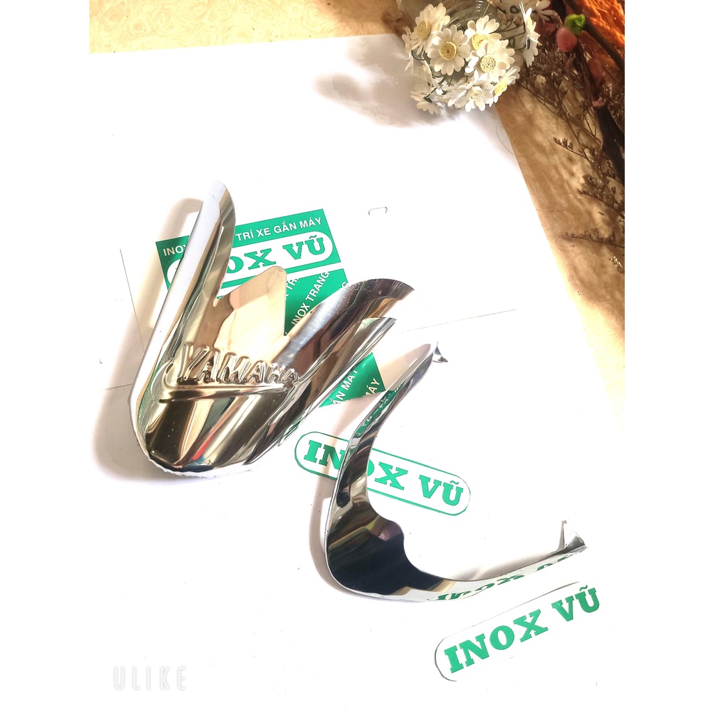 Ốp dè INOX xe máy Novo LX + tặng kèm 1 tem logo titan YAMAHA  giá 1 cặp tại xưởng INOX Vũ