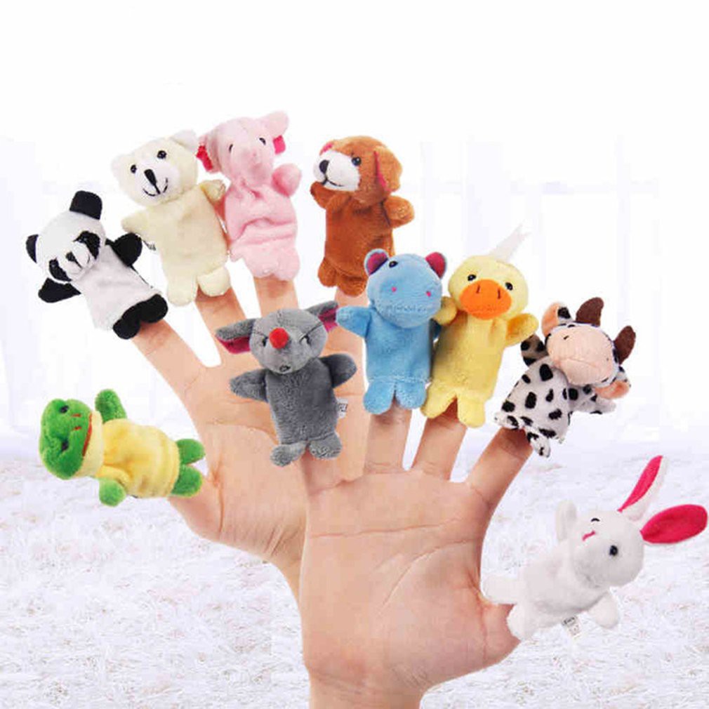 Rối bông đeo ngón tay hình các con vật đáng yêu dành cho các bé
