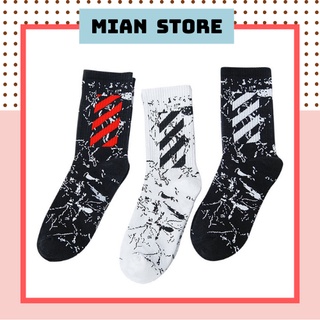 Tất nam thể thao họa tiết Off White hot trend phong cách Hiphop - T049