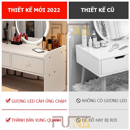 Bàn Trang Điểm Ngồi Bệt FUNA LED Cảm Ứng- AK12 (CÓ HƯỚNG DẪN LẮP ĐẶT, SẢN PHẨM BỌC XỐP CẨN THẬN)