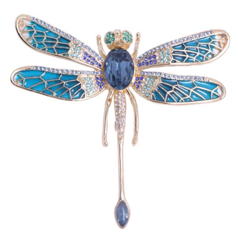 Ghim Cài Áo Hình Chuồn Chuồn Đính Đá Thời Trang Âu Mỹ Cho Nữ