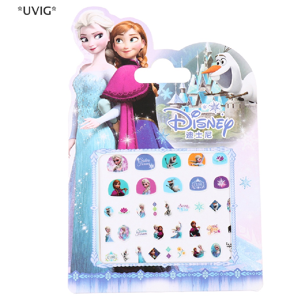 [[UVIG]] Frozen 3D Cartoon Nail Stickers Snow White Children's Baby Nail Stickers [Hot Sell]