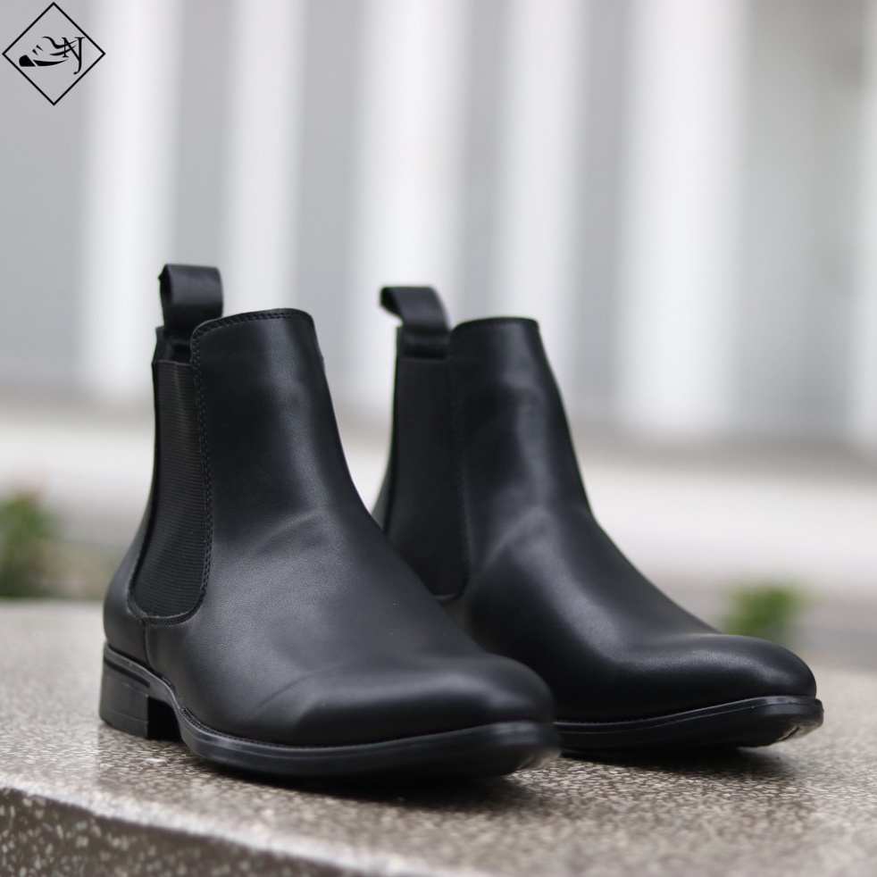 Chelsea Boots cao cổ thời trang chất liệu da bò đế tăng 3.5cm chiều cao | BigBuy360 - bigbuy360.vn