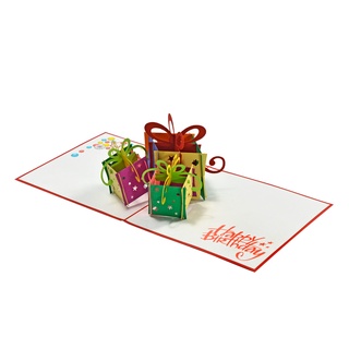 NHIỀU MẪU - Thiệp 3D Birthday Gift box, ô tô "tình bạn", thiệp handmade pop-up card, thiệp nổi HMG