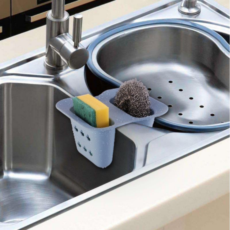 Giỏ treo đựng mút rũa chén 2 ngăn,,,