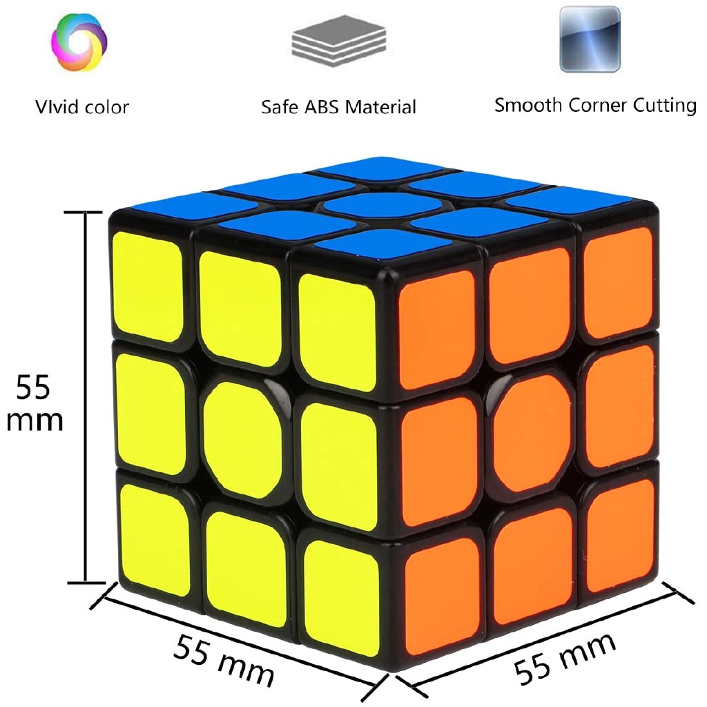 Set 2 Khối Rubik 3x3 Với Sticker Dán Cho Bé