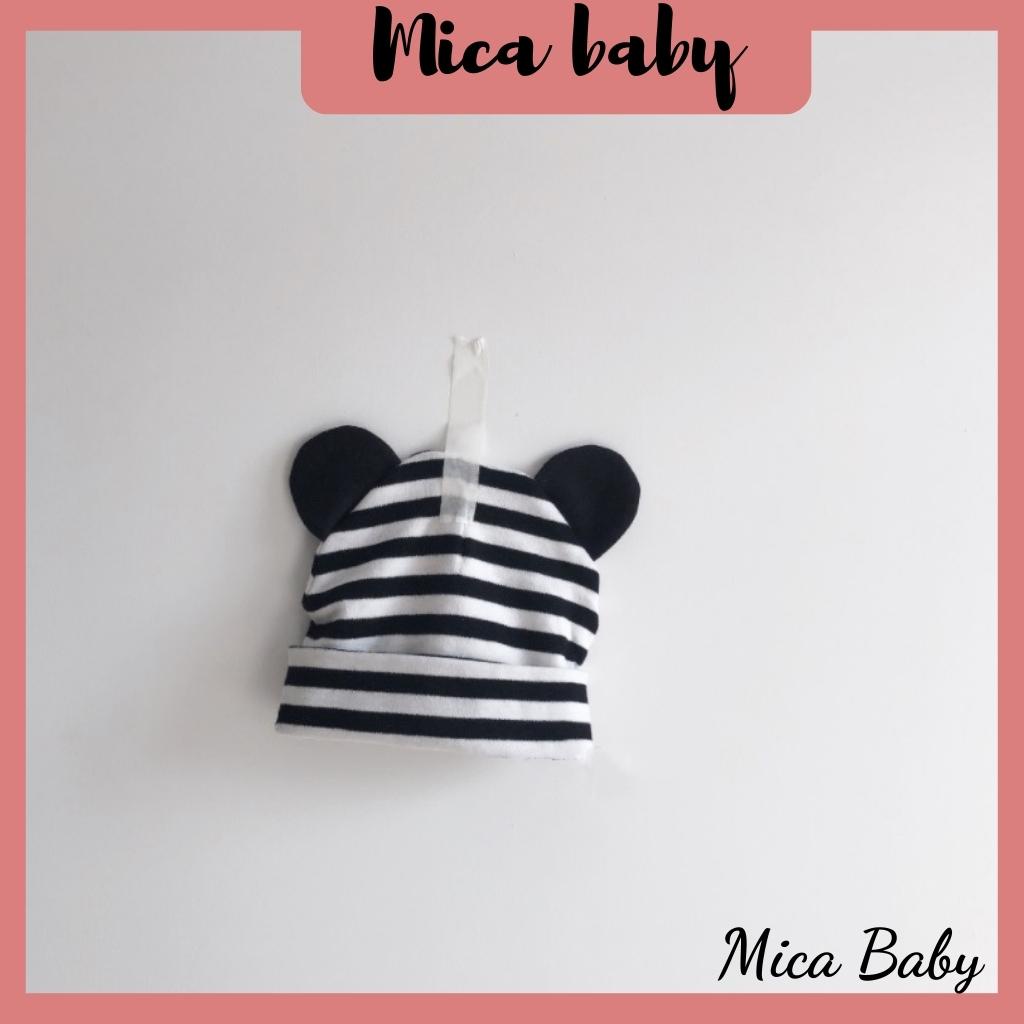 Mũ cotton tai chuột Mickey cực đáng yêu cho bé từ 3-18 tháng Mica baby MD157