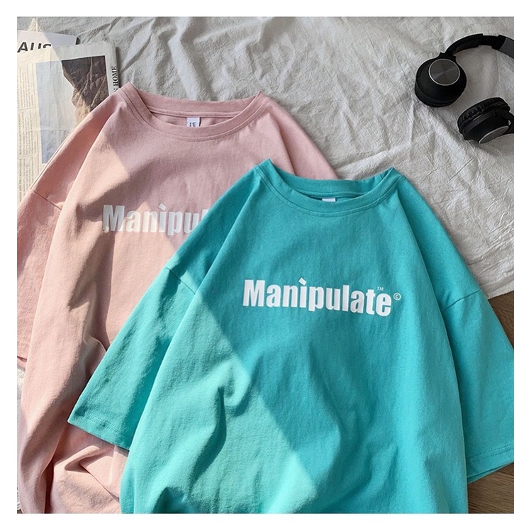 [Rẻ vô địch] Áo thun cotton tay lỡ dáng rộng unisex freesize 38-65kg -Manipulate
