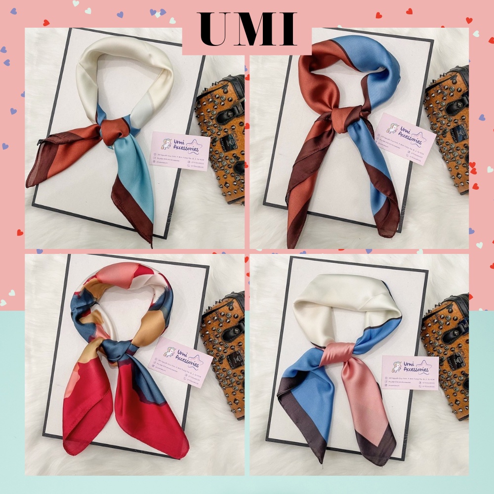 Khăn Bandana Khăn Lụa Cô Điển Thanh Lịch Dành Cho Nữ UMI K28