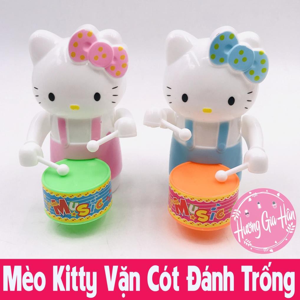 Mèo Kitty Vặn Cót Lắc Lư Đánh Trống [Thanh Mai Shop]