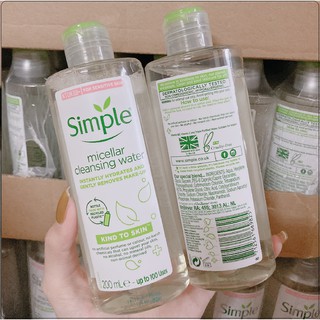 Nước Tẩy Trang Simple Kind To Skin Cleansing Micellar Water 200ml