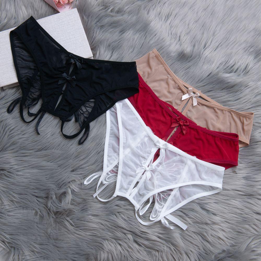 EXPEN Quần Lót Lưới Trong Suốt Thêu Hình Bướm Gợi Cảm