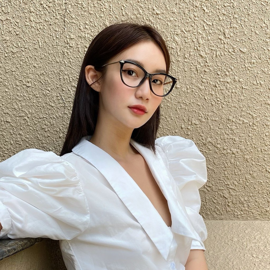 Gọng kính cận Lilyeyewear mắt mèo kim loại thời trang nữ, hợp với nhiều khuôn mặt 8875