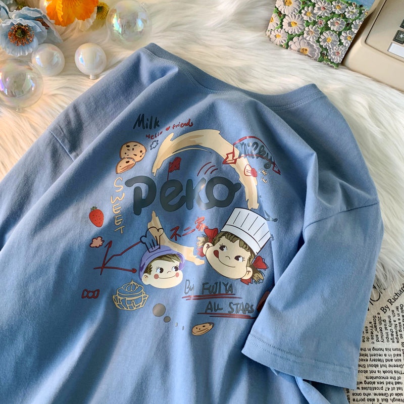 Áo Thun 100% cotton Tay Ngắn Màu Hồng Thời Trang Mùa Hè Dành Cho Nữ