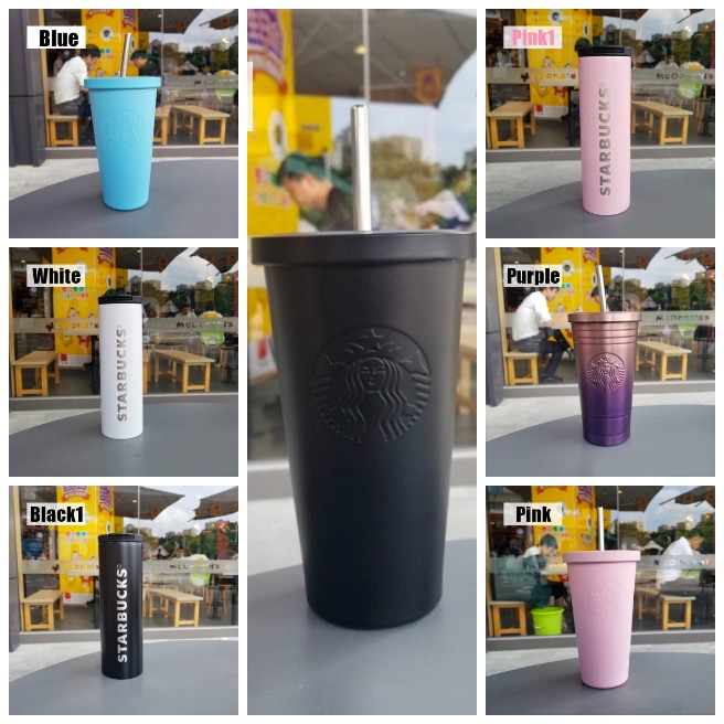 Water Cups Vacuum Travel 500ml Starbucks Thermos Cup Drinking Mug Tumbler Stainless Steel