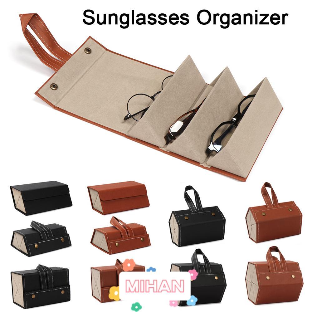 Hộp da PU nhiều ngăn đựng mắt kính mihan1