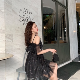 🎀(Có ảnh thật) Đầm trễ vai voan xoè 🎀