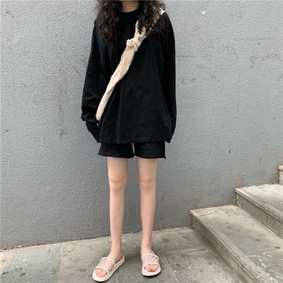 Set áo thun dài tay + quần ulzzang