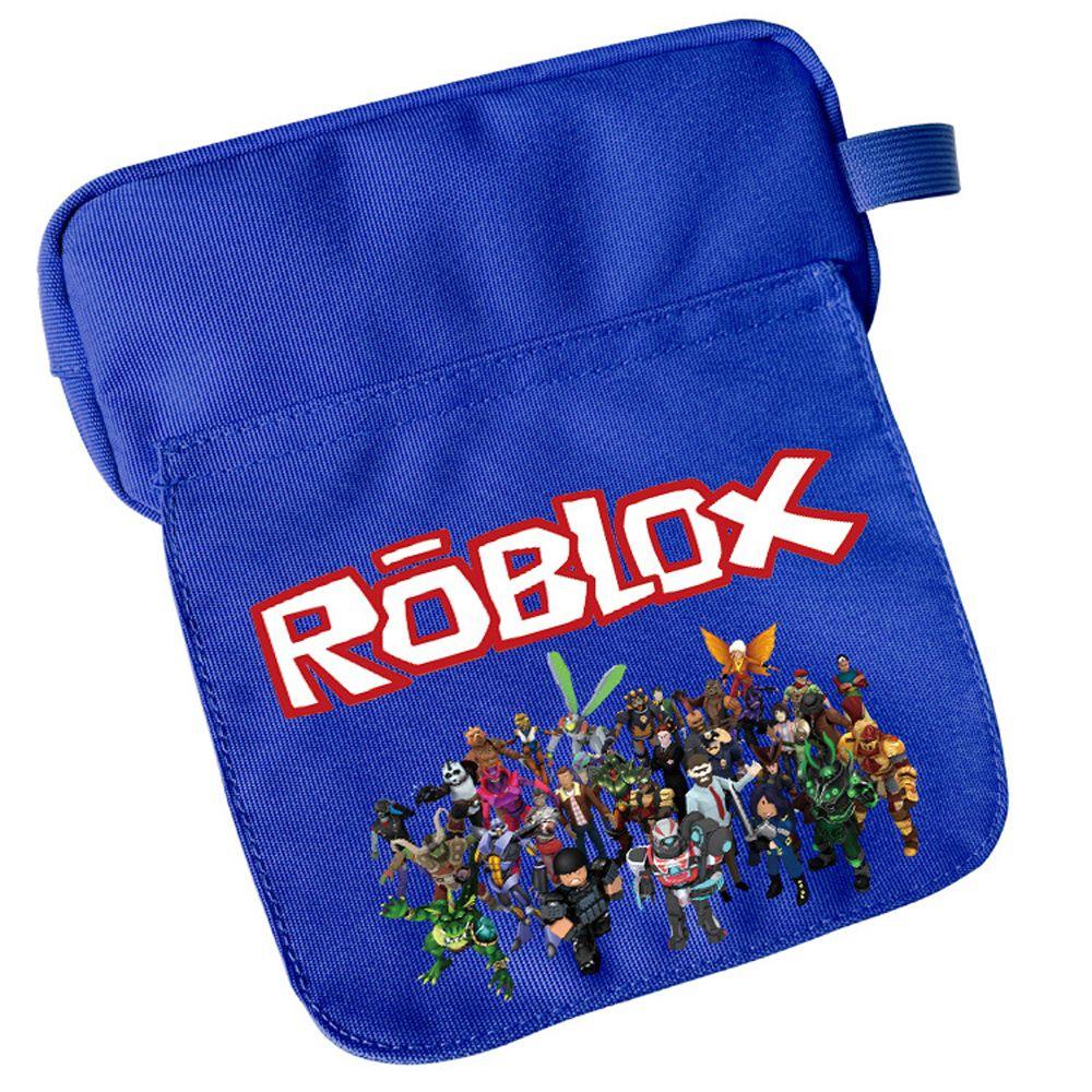 Túi Đựng Bút Bằng Vải Canvas Hai Lớp Đa Năng Có Khóa Kéo In Hình Roblox Dễ Thương