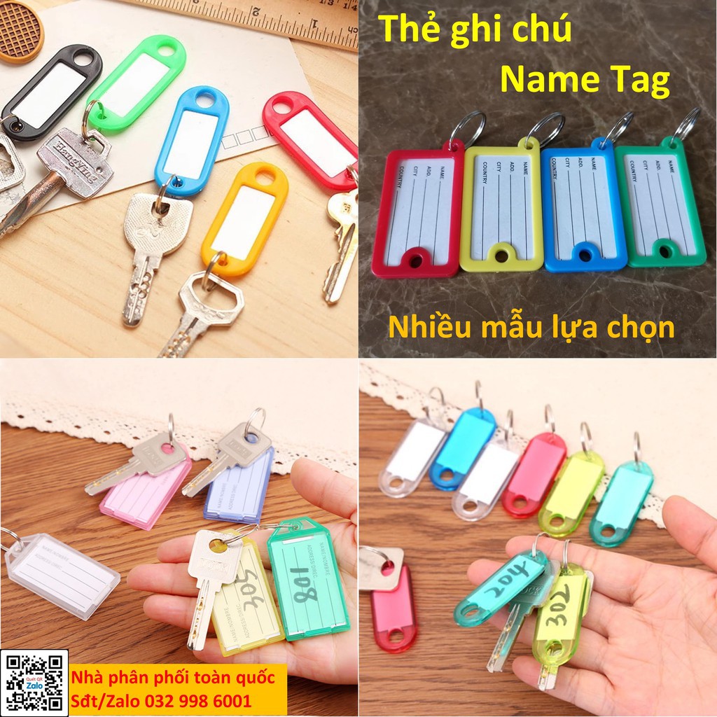 [Nhiều mẫu] Thẻ ghi chú hành lý, đánh dấu chìa khóa, thẻ tên name tag ghi thông tin denussbss1602