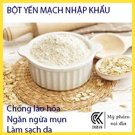 Bột Yến Mạch Nguyên Chất Đắp Mặt Nạ Chống Lão Hóa, Ngừa Mụn Handmade 50gram